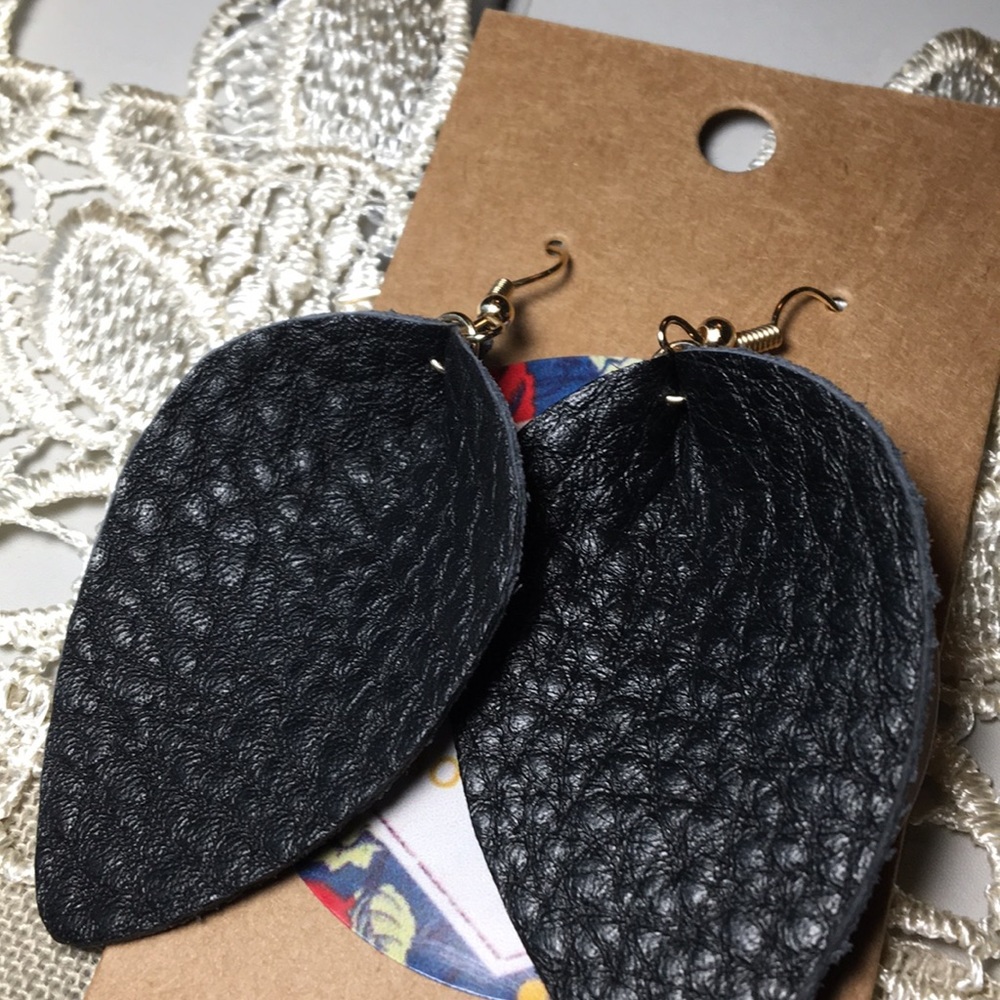 Leather earrings!